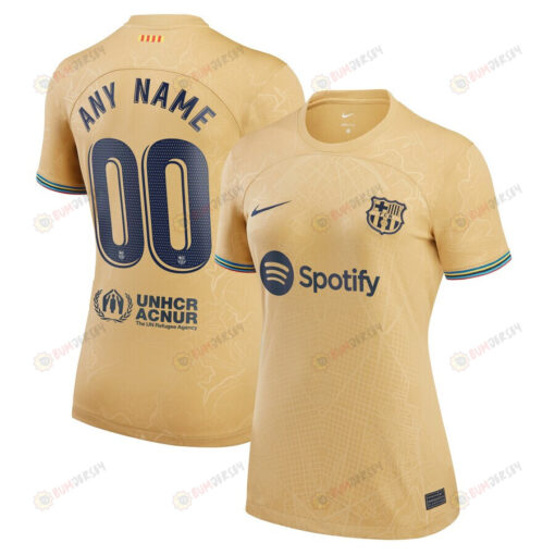 Barcelona Women 2022/23 Away Custom Jersey - Yellow