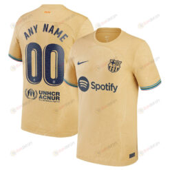 Barcelona Youth 2022/23 Away Custom Jersey - Yellow