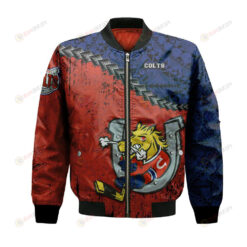 Barrie Colts Bomber Jacket 3D Printed Grunge Polynesian Tattoo