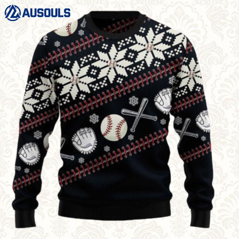 Baseball Christmas T810 Ugly Sweaters For Men Women Unisex