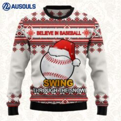 Baseball Santa Hat Ugly Sweaters For Men Women Unisex