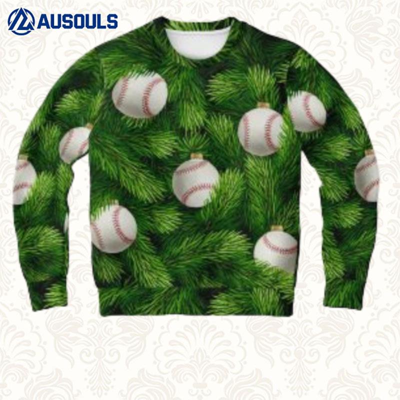 Baseball Tree Christmas Ugly Sweaters For Men Women Unisex