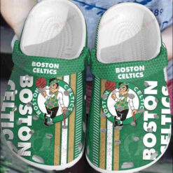 Basketball Boston Celtics In Green Crocband Crocs Shoes - AOP Clog