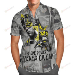 Batman Power Never Give Up Curved Hawaiian Shirt