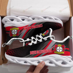 Bayer 04 Leverkusen Logo Custom Name Pattern In Black 3D Max Soul Sneaker Shoes