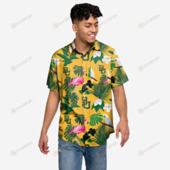 Baylor Bears Floral Button Up Hawaiian Shirt