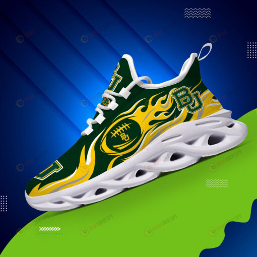 Baylor Bears Logo Fireball Pattern 3D Max Soul Sneaker Shoes