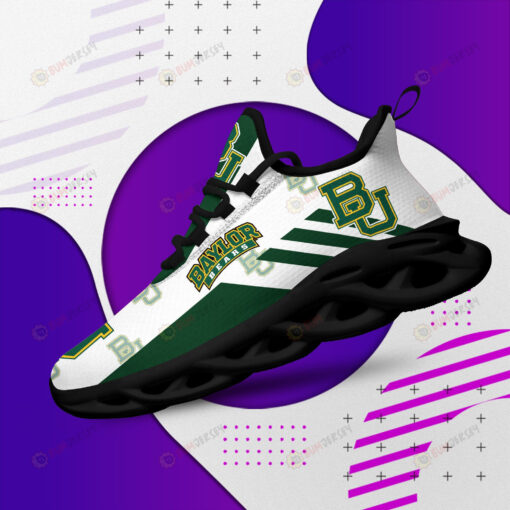 Baylor Bears Logo Green Stripe Pattern 3D Max Soul Sneaker Shoes