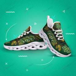 Baylor Bears Logo Hole Pattern 3D Max Soul Sneaker Shoes In Green