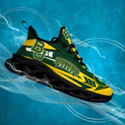 Baylor Bears Logo Pattern 3D Max Soul Sneaker Shoes In Green Yellow