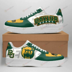 Baylor Bears Logo Pattern Yellow Green Air Force 1 Printed