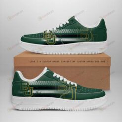 Baylor Bears Logo Stripe Pattern Air Force 1 Printed In Green