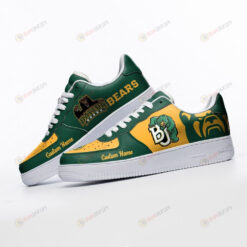 Baylor Bears Mascot Logo Pattern Custom Name Air Force 1 Printed