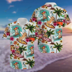 Beach Hawaii Chihuahua Tropical Curved Hawaiian Shirt