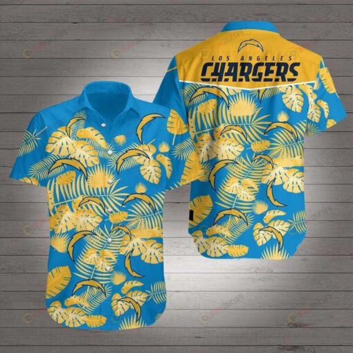 Beach Shirt Los Angeles Chargers Curved Hawaiian Shirt
