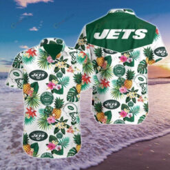 Beach Shirt New York Jets Curved Hawaiian Shirt