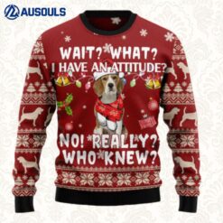 Beagle Attitude Ugly Sweaters For Men Women Unisex