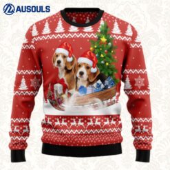Beagle Dashing Ugly Sweaters For Men Women Unisex