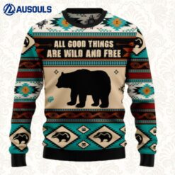 Bear Wild And Free Ugly Sweaters For Men Women Unisex