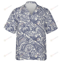 Beautiful Paisley Flower Leaves Branches Hand Drawn Pattern Hawaiian Shirt