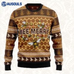 Bee Merry Ugly Christmas Sweater Ugly Sweaters For Men Women Unisex
