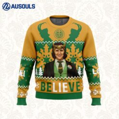 Believe Loki Marvel Ugly Sweaters For Men Women Unisex