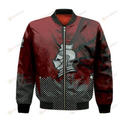 Bellarmine Knights Bomber Jacket 3D Printed Basketball Net Grunge Pattern