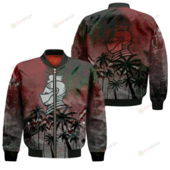 Bellarmine Knights Bomber Jacket 3D Printed Coconut Tree Tropical Grunge