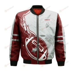 Bellarmine Knights Bomber Jacket 3D Printed Flame Ball Pattern