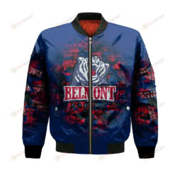 Belmont Bruins Bomber Jacket 3D Printed Camouflage Vintage