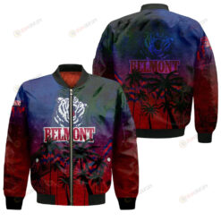 Belmont Bruins Bomber Jacket 3D Printed Coconut Tree Tropical Grunge