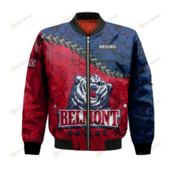 Belmont Bruins Bomber Jacket 3D Printed Grunge Polynesian Tattoo