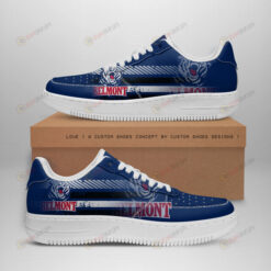 Belmont Bruins Logo Stripe Pattern Air Force 1 Printed In Blue