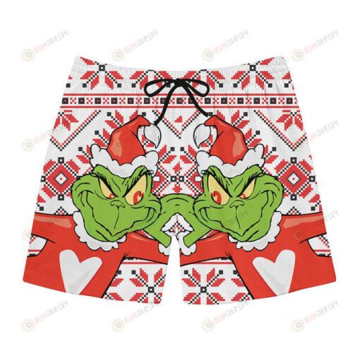 Beloved Grinch Hawaiian Men Shorts Swim Trunks - Print Shorts