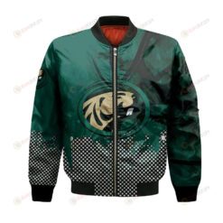 Bemidji State Beavers Bomber Jacket 3D Printed Basketball Net Grunge Pattern