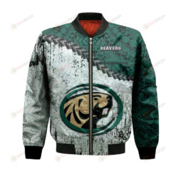 Bemidji State Beavers Bomber Jacket 3D Printed Grunge Polynesian Tattoo