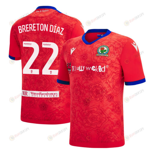 Ben Brereton D?az 22 Blackburn Rovers 2022-23 Third Jersey - Red