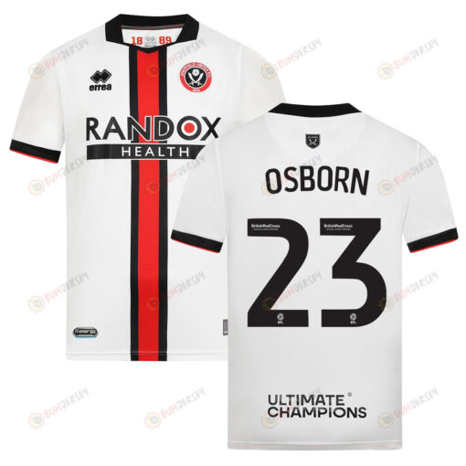 Ben Osborn 23 Sheffield United 2022-23 Away Jersey - White