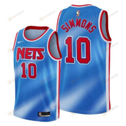 Ben Simmons 10 Brooklyn Nets 2022 Classic Edition Blue Jersey Diamond Badge - Men Jersey