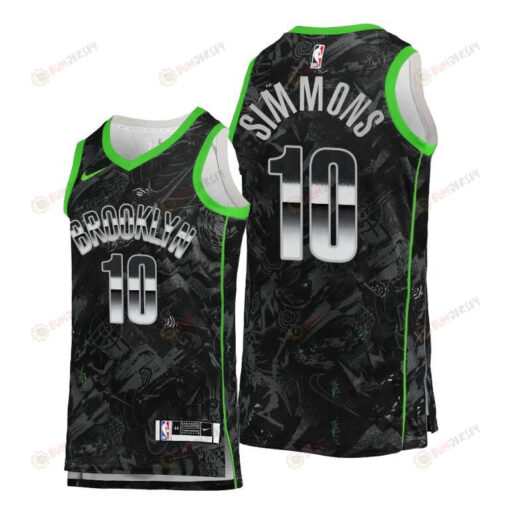 Ben Simmons 10 Brooklyn Nets Select Series Black Jersey 2022 New Number - Men Jersey