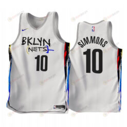 Ben Simmons 2022-23 Brooklyn Nets White 10 City Edition Jersey - Men Jersey