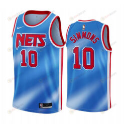 Ben Simmons 2022 Brooklyn Nets Blue 10 Classic Edition Jersey Diamond Badge - Men Jersey