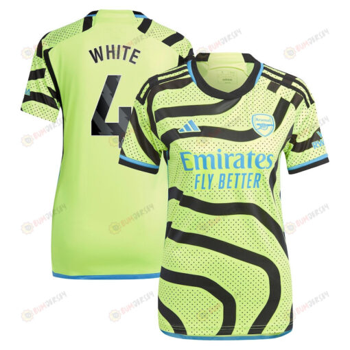 Ben White 4 Arsenal 2023/24 Away Women Jersey - Yellow