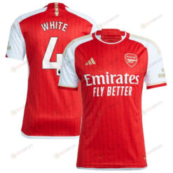 Ben White 4 Arsenal 2023/24 Home Men Jersey - Red