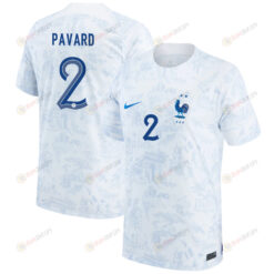 Benjamin Pavard 2 France National Team 2022-23 Qatar World Cup - Away Youth Jersey