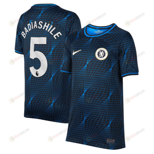 Beno?t Badiashile 5 Chelsea 2023/24 Away YOUTH Jersey - Navy