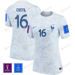 Beno?t Costil 16 FIFA World Cup Qatar 2022 Patch France National Team - Away Women Jersey