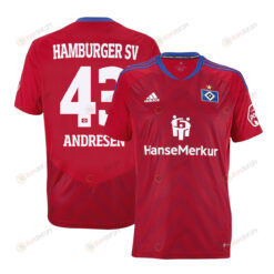 Bent Andresen 43 Hamburger SV II 2022-23 Third Jersey - Red