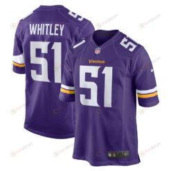 Benton Whitley 51 Minnesota Vikings Home Game Player Jersey - Purple