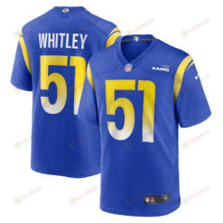 Benton Whitley Los Angeles Rams Game Player Jersey - Royal